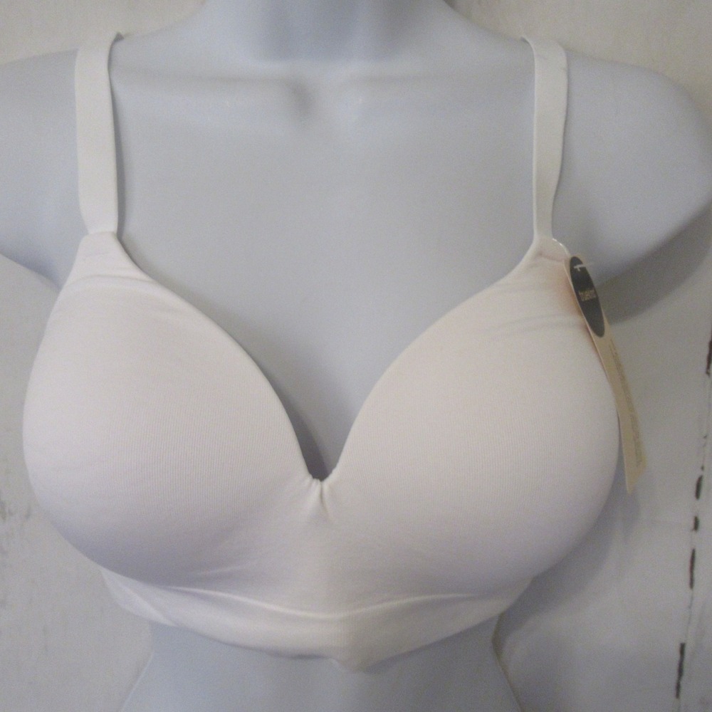New TrueKind Bra M White Supportive Comfort Shaping Bralette Wireless Wire Free
